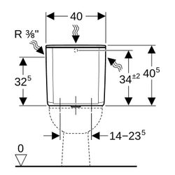 Geberit Aufputz 128 Aufputzspülkasten Spül-Stopp-Spülung, Wasseranschluss seitlich o... GEBERIT-128000115 4025416204978 (Abb. 1)