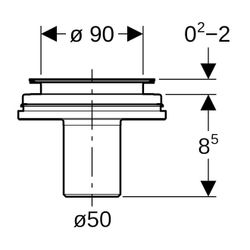 Geberit Duschwannenablauf für stockwerksdurchdringende Installation o. Geruchsversch... GEBERIT-150592211 4025416657897 (Abb. 1)
