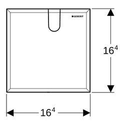 Geberit Abdeckplatte für Waschtischarmaturen mit UP-Funktionsbox, Alpinweiß... GEBERIT-116425111 4025416836520 (Abb. 1)