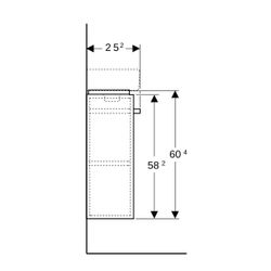 Geberit Renova Compact Unterschrank, Handwaschbecken, Handtuchhalter rechts, 44,8x60... GEBERIT-862050000 4022009327441 (Abb. 1)