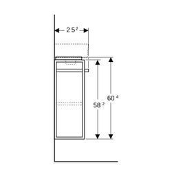 Geberit Renova Compact Unterschrank für Handwaschbecken verk. Ausl. Handtuchh. 448x6... GEBERIT-862250000 4022009329025 (Abb. 1)
