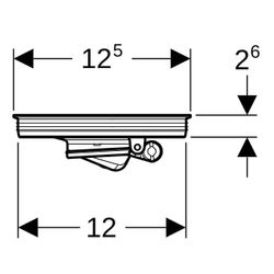 Geberit Einsatz mit Geruchsklappe, für Bodenablauf 13x13cm... GEBERIT-388106001 4025416581376 (Abb. 1)