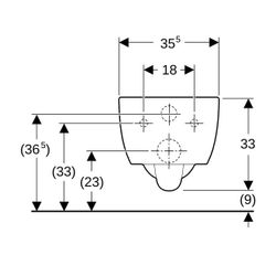 Geberit iCon Wand-WC Tiefspüler, geschlossene Form, Tiefe 53cm, Weiß/KeraTect... GEBERIT-204000600 4022009313475 (Abb. 1)
