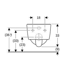 Geberit iCon Wand-WC Tiefspüler, verkürzte Ausladung, geschlossene Form, Rimfree Tie... GEBERIT-204070000 4022009334951 (Abb. 1)