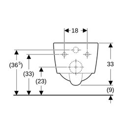 Geberit iCon Square Wand-WC Tiefspüler, geschlossene Form, Rimfree Tiefe 54cm, Weiß/... GEBERIT-201950600 4022009329490 (Abb. 1)
