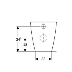 Geberit iCon Square Stand-WC Tiefspüler, wandbündig, geschlossene Form, Rimfree Tief... GEBERIT-211910000 4022009336870 (Abb. 1)