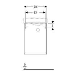 Geberit Xeno2 Unterschrank für Handwaschbecken, mit 1 Tür, 38x52,5x26,5cm, sculturag... GEBERIT-500502431 4025416611561 (Abb. 1)