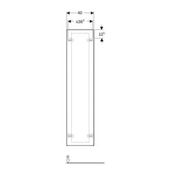Geberit Xeno2 Hochschrank mit 1 Tür, Innenspiegel, 40x170x35,1cm, sculturagrau/Melam... GEBERIT-500503431 4025416611592 (Abb. 1)