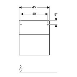 Geberit Xeno2 Seitenschrank 2 Schubladen, 45x51x46,2cm, Weiß lackiert hochglänzend... GEBERIT-500504011 4025416611608 (Abb. 1)
