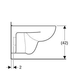 Geberit Renova Plan Wand-WC Tiefspüler Tiefe 54cm, Weiß... GEBERIT-202150000 4022009305746 (Abb. 1)