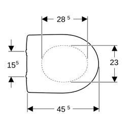 Geberit Renova Comfort WC-Sitz Befestigung von unten ohne Absenkautomatik, Befestigu... GEBERIT-572050000 4022009289848 (Abb. 1)