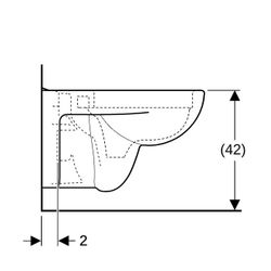 Geberit Renova Plan Wand-WC Tiefspüler, Rimfree Tiefe 54cm, Weiß... GEBERIT-202170000 4022009334937 (Abb. 1)