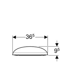 Geberit Citterio WC-Sitz mit Absenkautomatik, Befestigung von oben, Weiß/glänzend... GEBERIT-500540011 4025416608738 (Abb. 1)