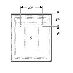 Geberit Xeno2 Lichtspiegel mit direkter, indirekter Beleuchtung, Breite 60cm, Höhe 7... GEBERIT-500521001 4025416608493 (Abb. 1)