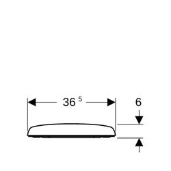 Geberit Renova WC-Sitz Befür von oben, Absenkautomatik, o. Quick-Release-Scharniere,... GEBERIT-573025010 4022009284867 (Abb. 1)