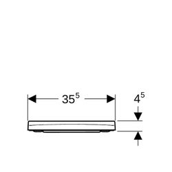 Geberit Smyle Square WC-Sitz schmales Design, Absenkautomatik, mit Quick-Release-Sch... GEBERIT-500687011 4025416141044 (Abb. 1)