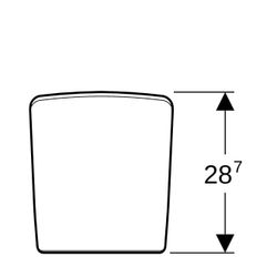 Geberit Pareo Urinaldeckel ohne Absenkautomatik, Weiß... GEBERIT-573410000 4022009163087 (Abb. 1)
