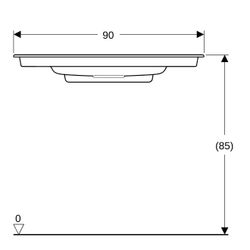 Geberit ONE Möbelwaschtisch Abgang horizontal verk. Ausladung 90cm T 40cm o. Hahnl. ... GEBERIT-500395011 4025410572431 (Abb. 1)