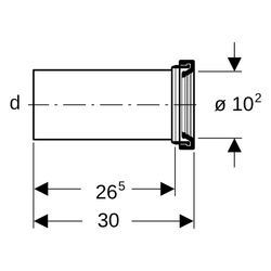 Geberit Anschlussstutzen-Set für Wand-WC, 90mm, PE-HD, 131084161... GEBERIT-131084161 4025416073772 (Abb. 1)