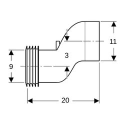 Geberit Set Anschlussstutzen für Wand-WC 3cm, etagiert... GEBERIT-131085111 4025416073789 (Abb. 1)