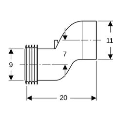 Geberit Set Anschlussstutzen für Wand-WC 7cm, etagiert... GEBERIT-131108111 4025416119432 (Abb. 1)