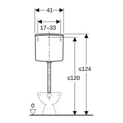 Geberit Aufputz 140 Aufputzspülkasten 2-Mengen-Spülung Bahama-Beige... GEBERIT-140305101 4025416068792 (Abb. 1)