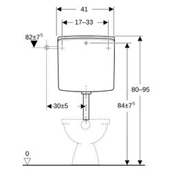 Geberit Aufputzspülkasten AP140 2-Mengen-Spülung, 40,5x41x13,8cm, Kunststoff, Pergam... GEBERIT-140300EP1 4025416067511 (Abb. 1)