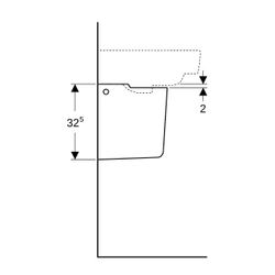 Geberit Renova Plan Halbsäule für Waschtisch, Weiß... GEBERIT-292110000 4022009262445 (Abb. 1)