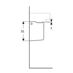 Geberit Renova Plan Halbsäule für Handwaschbecken Weiß/KeraTect... GEBERIT-292150600 4022009296723 (Abb. 1)