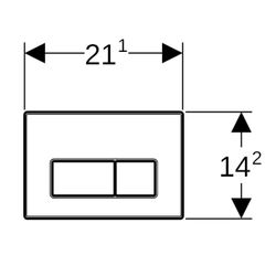 Geberit Kappa 50 Drückerplatte, 2-Mengen-Spülung, Weiß... GEBERIT-115260111 4025416752158 (Abb. 1)