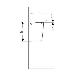 Geberit Renova Compact Halbsäule Weiß/KeraTect... GEBERIT-296250600 4022009329285 (Abb. 1)