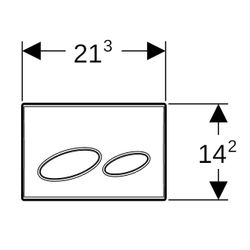 Geberit Kappa 20 Drückerplatte, 2-Mengen-Spülung, Weiß... GEBERIT-115228111 4025416838685 (Abb. 1)