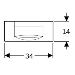 Geberit 300T Drückerplatte für Spül-Stopp-Spülung, Weiß... GEBERIT-115333111 4025416004240 (Abb. 1)