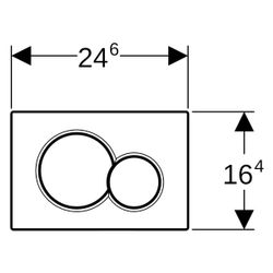 Geberit Betätigungsplatte Sigma01, 2-Mengen-Spülung, Kunststoff, Alpinweiß... GEBERIT-115770115 4025410035165 (Abb. 1)