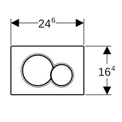 Geberit Sigma 01 Drückerplatte, 2-Mengen-Spülung Weiß, gelb, grün... GEBERIT-115770LA5 4025416854722 (Abb. 1)