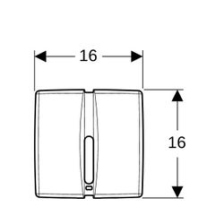 Geberit Urinalsteuerung mit elektron. Spülauslösung, Batteriebetrieb, Abdeckplatte a... GEBERIT-115804465 4025416190967 (Abb. 1)