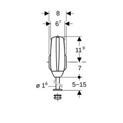 Geberit Urinalsteuerung mit elektron. Spülauslösung, Batteriebetrieb, Wasseranschlus... GEBERIT-115805461 4025416153887 (Abb. 1)