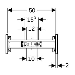 Geberit Duofix Traverse für Wandarmatur Aufputz, variable Armaturenposition, für Tro... GEBERIT-111787001 4025416548966 (Abb. 1)