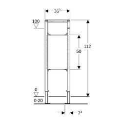Geberit Duofix Element für Stütz-, Haltegriffe 112cm, für Trockenbau, barrierefrei, ... GEBERIT-111790001 4025416334088 (Abb. 1)