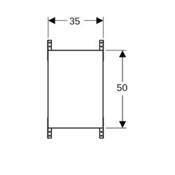 Geberit Duofix Montageplatte universell 35x50cm, für Trockenbau... GEBERIT-111859001 4025416334309 (Abb. 1)