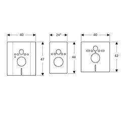 Geberit Abdeckplatte mit Schallschutzset, für Geberit Duofix Element für Wand-WC, hö... GEBERIT-115396001 4025416667889 (Abb. 1)