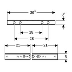 Geberit Duofix Befestigung für Waschtische mit Befestigungsabstand 38-58cm... GEBERIT-111868001 4025416753131 (Abb. 1)