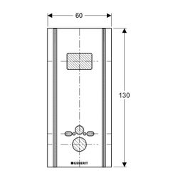 Geberit GIS Paneel für Wand-WC, für Sigma Unterputz-Spülkästen... GEBERIT-461058001 4025416362159 (Abb. 1)