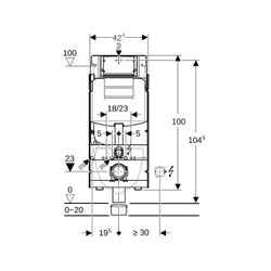 Geberit GIS Element für Wand-WC 114cm, Sigma Unterputzspülkasten 12cm... GEBERIT-461311005 4025416846192 (Abb. 1)