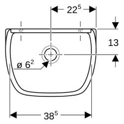 Geberit Ausgussbecken Publica, 45x35x33,5cm, Sanitärkeramik, Weiß, 367200000... GEBERIT-367200000 4022009080568 (Abb. 1)