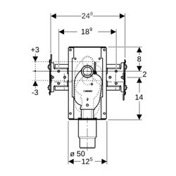 Geberit GIS Set Waschtisch für Standarmatur, mit Unterputz-Geruchsverschluss... GEBERIT-461435001 4025416667551 (Abb. 1)