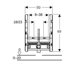 Geberit GIS Element für Bidet, universell... GEBERIT-461530001 4025416500902 (Abb. 1)