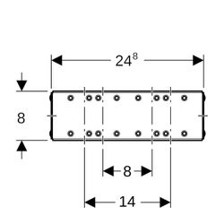 Geberit Montageplatte zu GIS Unterputz-Absperrventil 248mm... GEBERIT-461054001 4025416084150 (Abb. 1)