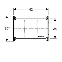Geberit GIS Montageplatte universell, 24x42cm, Unterputz... GEBERIT-461173001 4025416109778 (Abb. 1)