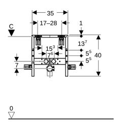 Geberit Kombifix Element für Waschtisch, Standarmatur... GEBERIT-457430001 4025416500858 (Abb. 1)